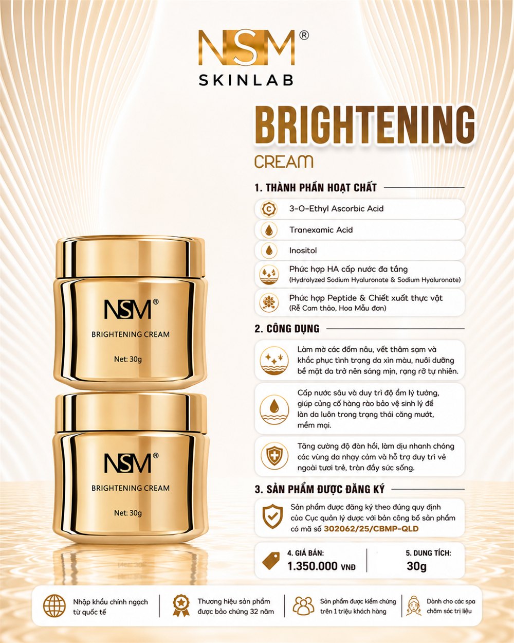 NSM Brightening Cream 30g