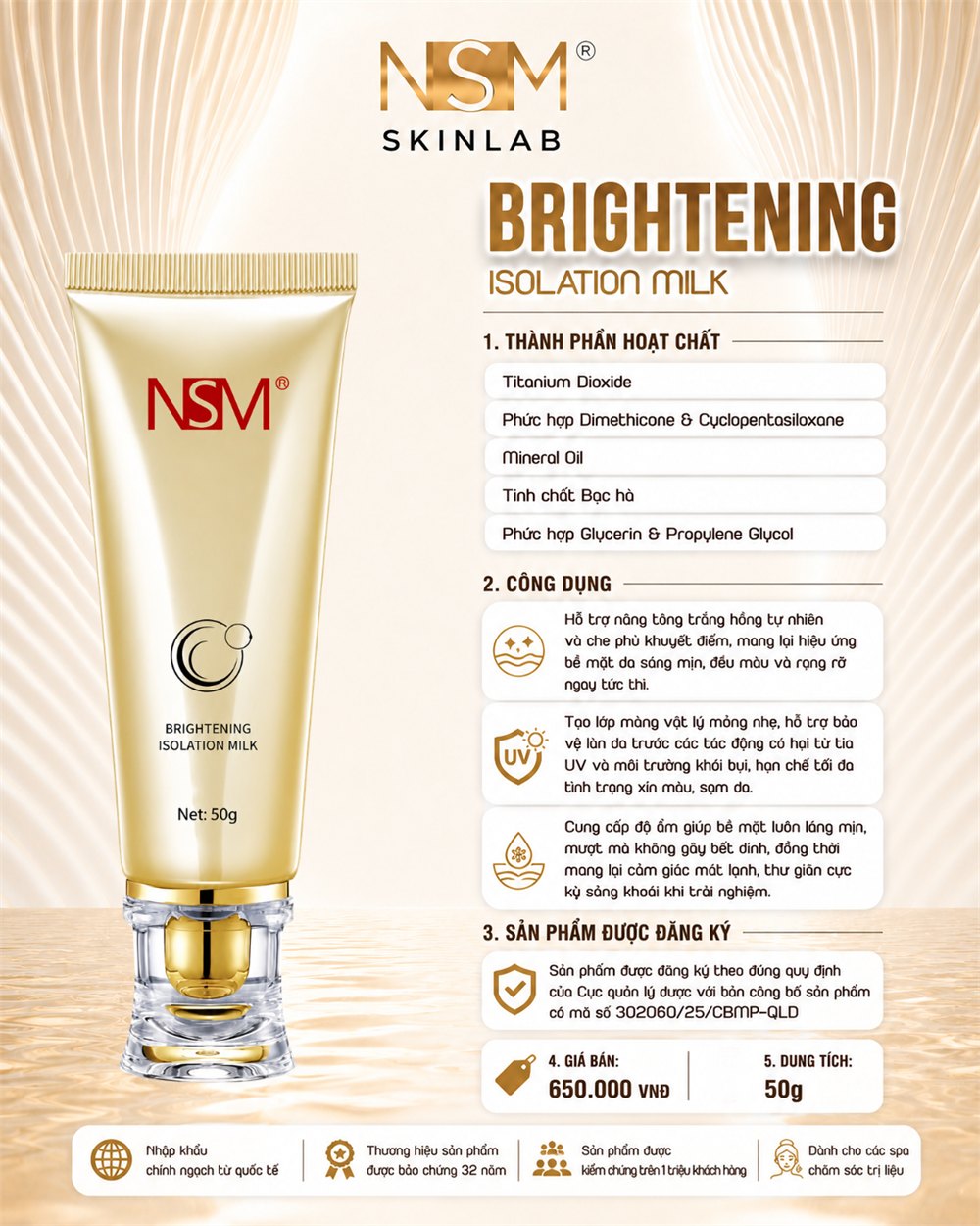 NSM Brightening Isolation Milk 50g