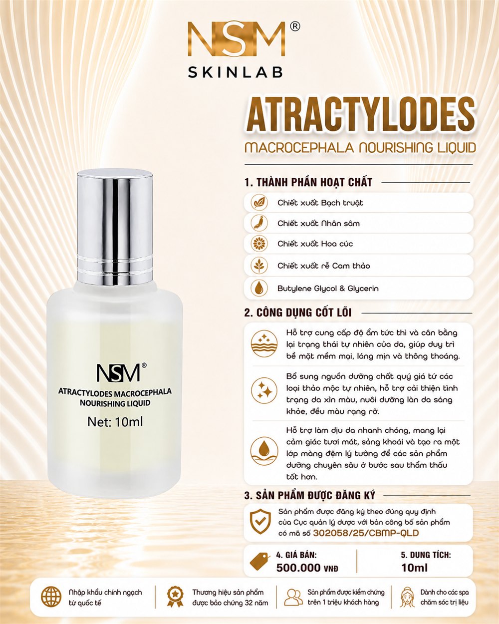 NSM Atractylodes Macrocephala Nourishing Liquid 10ml