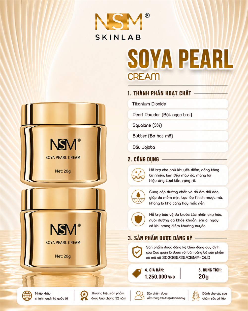 NSM Soya Pearl Cream 20g